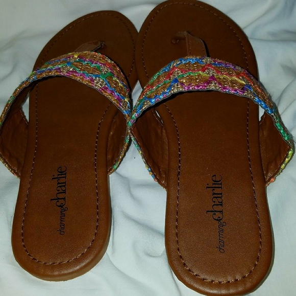 Charming Charlie's Flip Flops Size 8👙👙🕶☉☉🕶🕶 - Picture 4 of 4